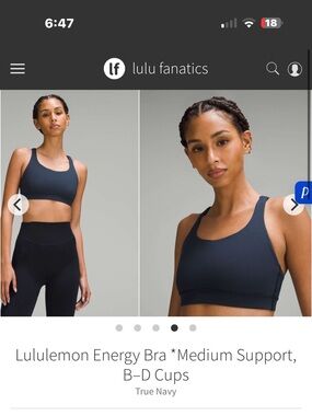 lululemon  Energy Bra in True Navy
